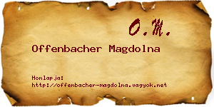 Offenbacher Magdolna névjegykártya