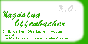 magdolna offenbacher business card